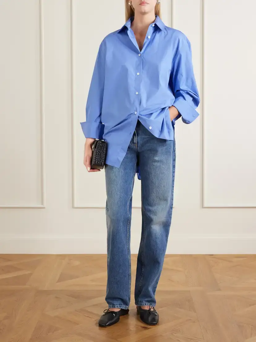 Anine Bing Plaza Cotton-poplin Shirt | Thumbnail 2