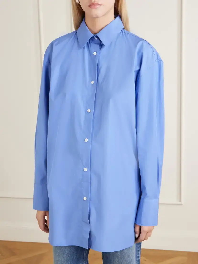 Anine Bing Plaza Cotton-poplin Shirt | Thumbnail 3