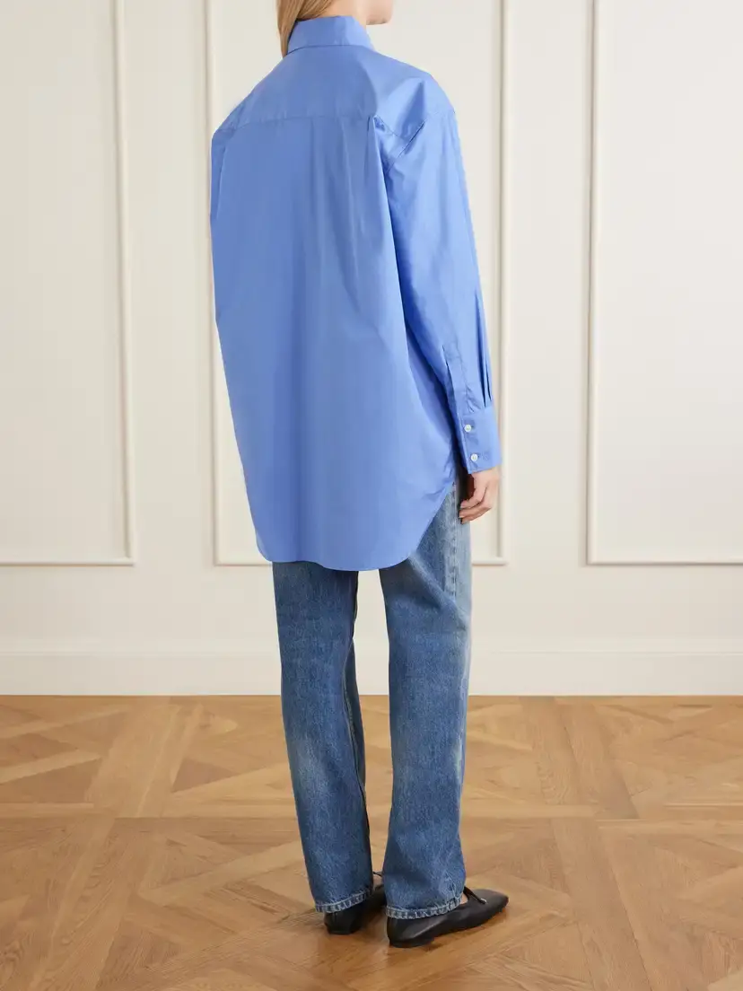 Anine Bing Plaza Cotton-poplin Shirt | Thumbnail 4
