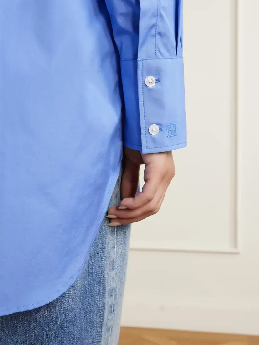 Anine Bing Plaza Cotton-poplin Shirt | Thumbnail 5