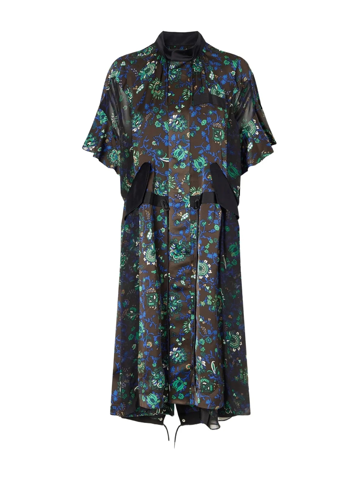 Floral-print Satin Midi Dress Floral-print Satin Midi Dress