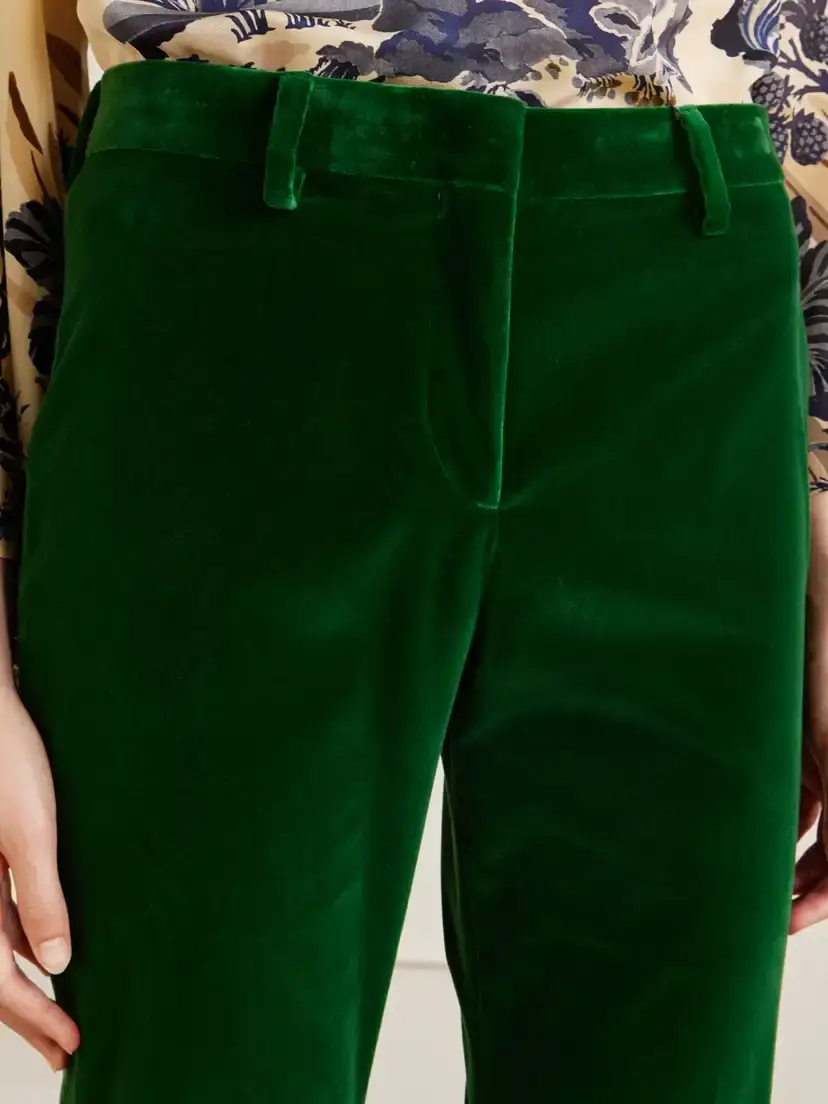 Etro Stretch-cotton Velvet Flared Pants | Thumbnail 5