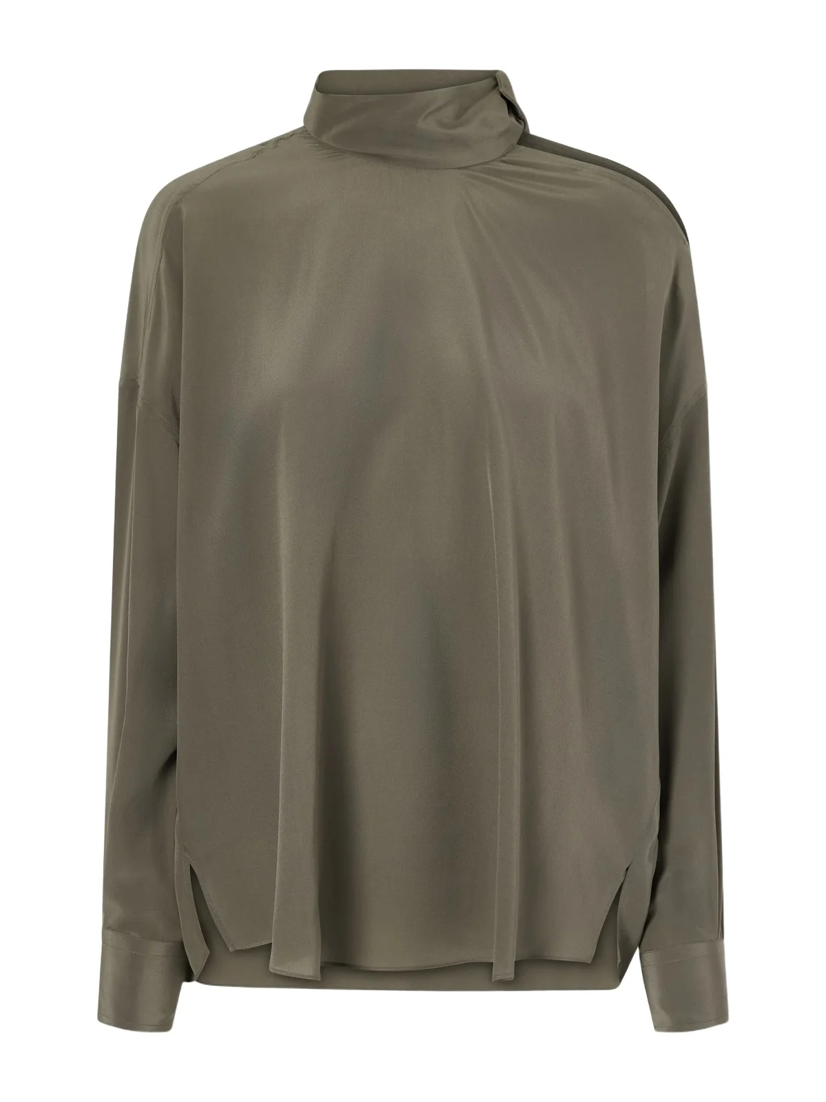 Brunello Cucinelli Bead-embellished Silk-satin Blouse