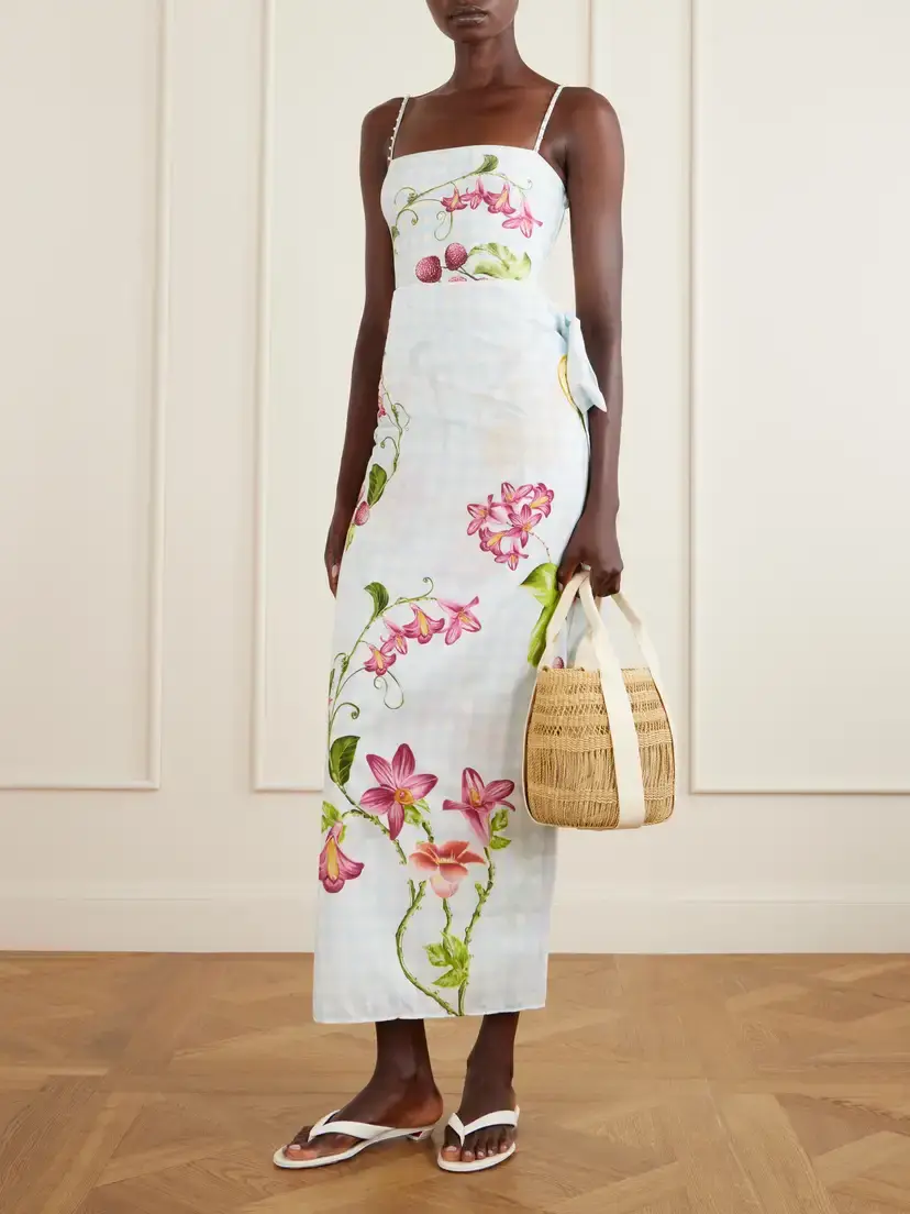 Agua by Agua Bendita Lavanda Printed Cotton And Silk-blend Voile Pareo | Thumbnail 2 Agua by Agua Bendita Lavanda Printed Cotton And Silk-blend Voile Pareo | Thumbnail 2