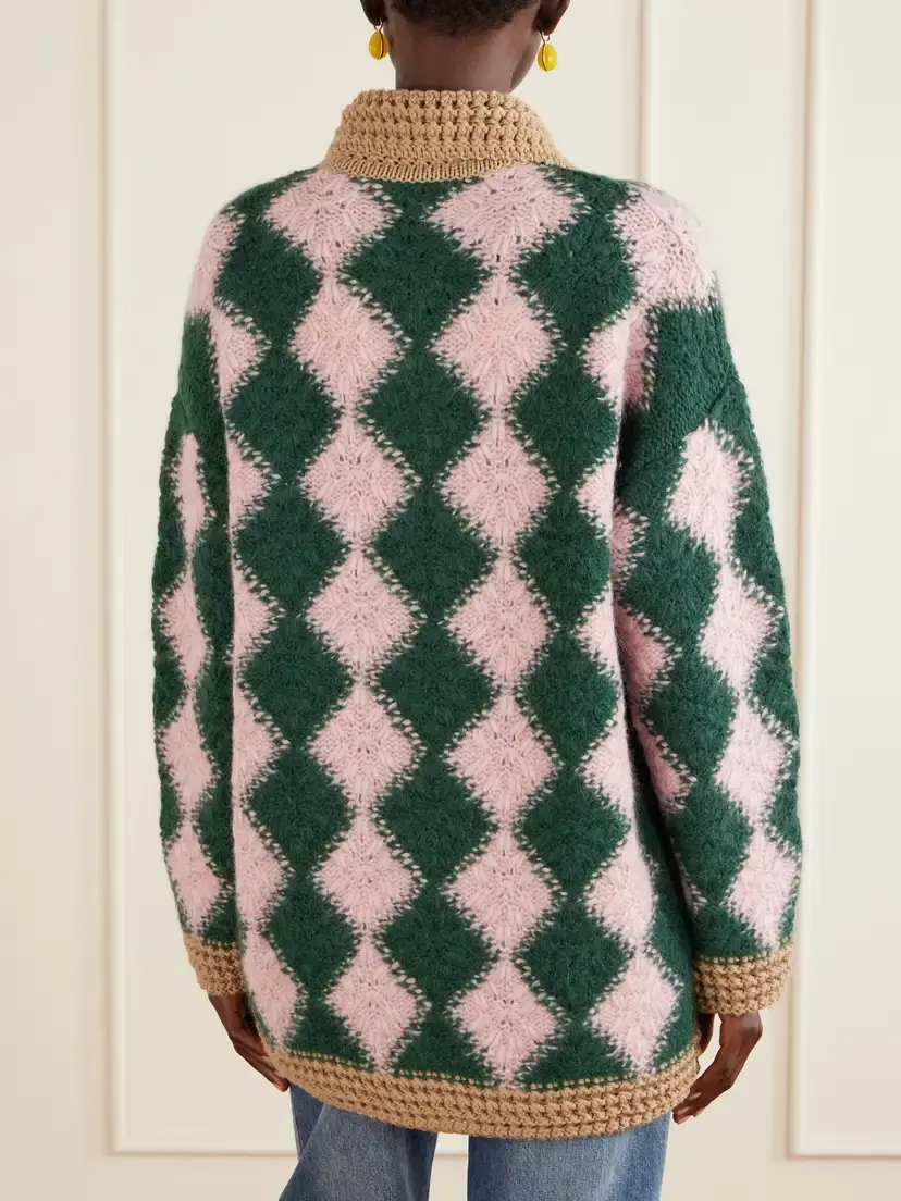 La DoubleJ Bowling Intarsia-knit Wool-blend Cardigan | Thumbnail 4 La DoubleJ Bowling Intarsia-knit Wool-blend Cardigan | Thumbnail 4