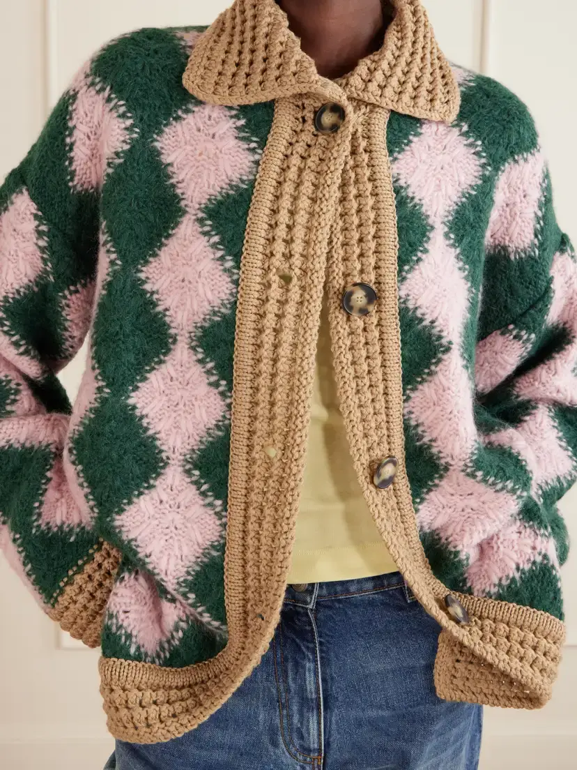 La DoubleJ Bowling Intarsia-knit Wool-blend Cardigan | Thumbnail 5 La DoubleJ Bowling Intarsia-knit Wool-blend Cardigan | Thumbnail 5