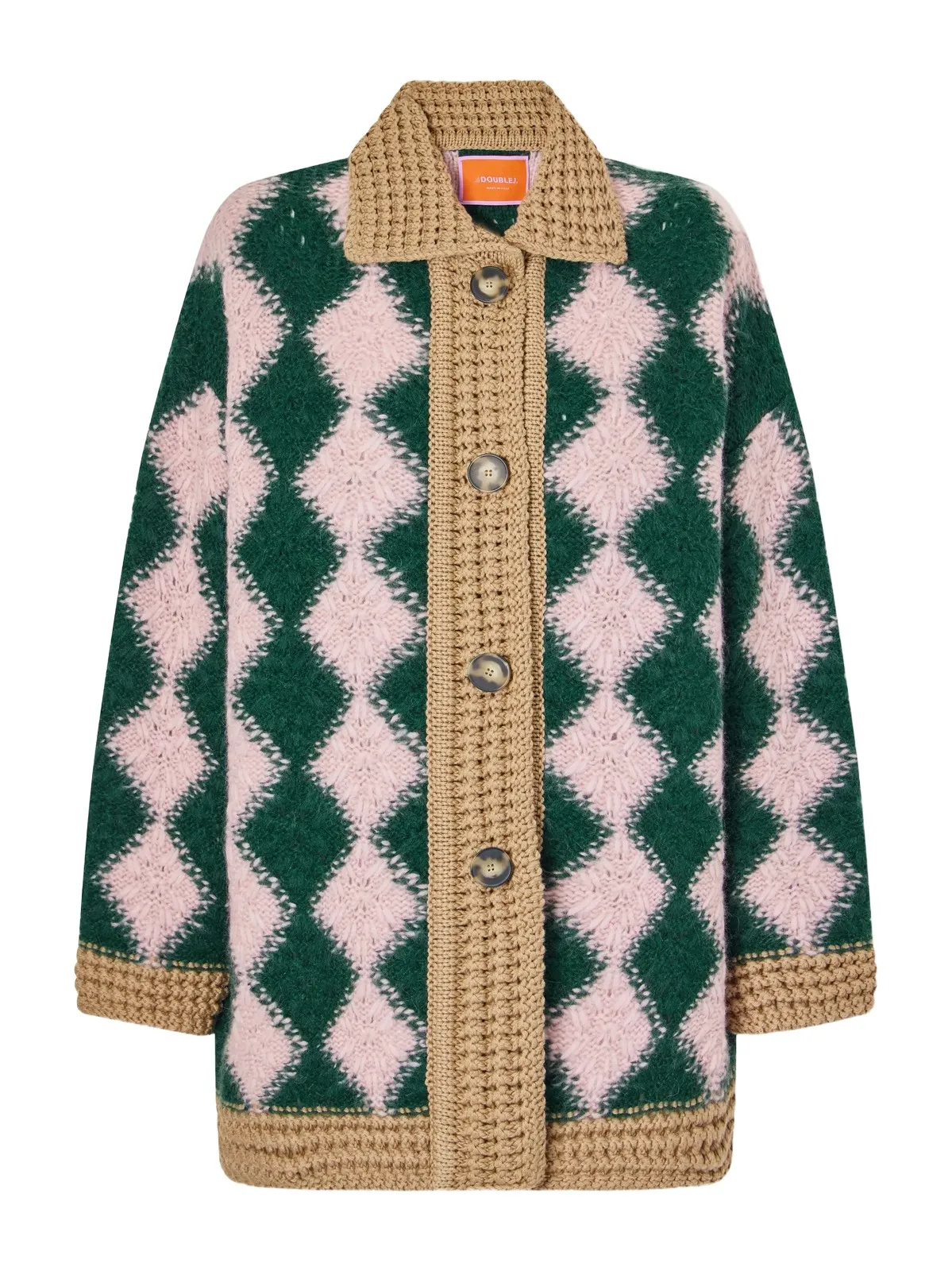 Bowling Intarsia-knit Wool-blend Cardigan