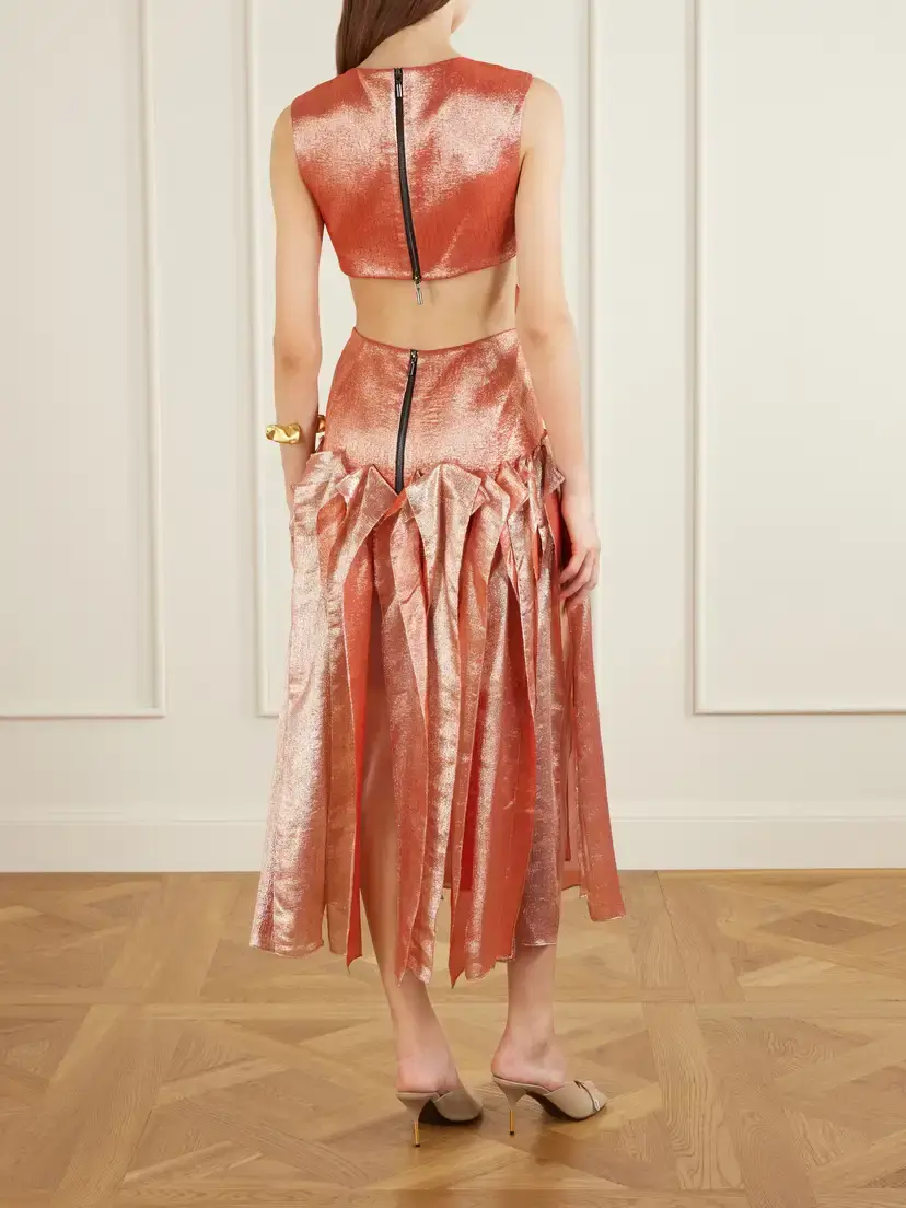 Maticevski Trailblaze Ruffled Metallic Brocade Gown | Thumbnail 3 Maticevski Trailblaze Ruffled Metallic Brocade Gown | Thumbnail 3