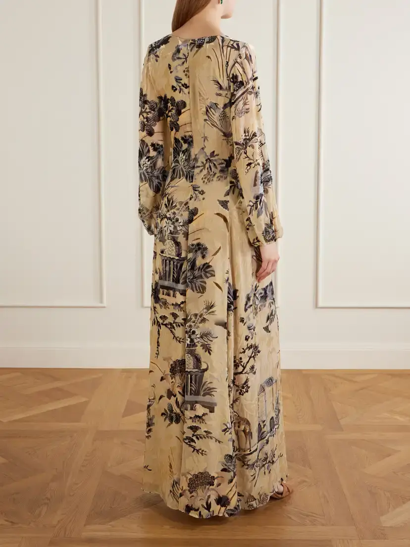 Etro Printed Floral-jacquard Maxi Dress | Thumbnail 3 Etro Printed Floral-jacquard Maxi Dress | Thumbnail 3