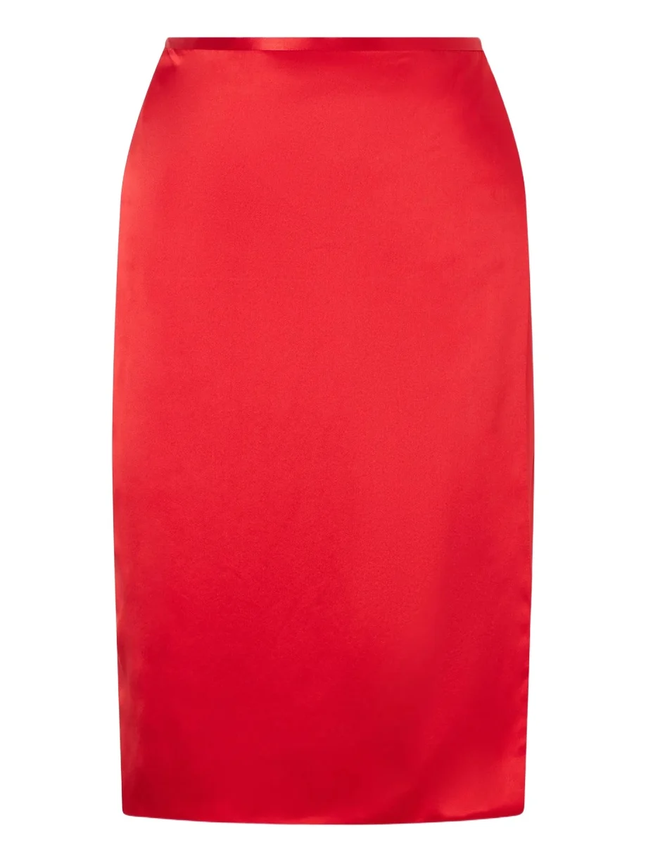 Aflalo Rixa Satin Wrap Midi Skirt
