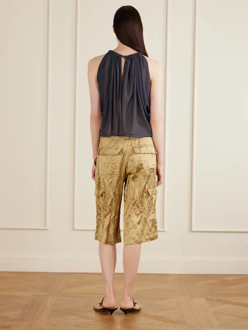 Aflalo Reysa Gathered Silk-crepe Top | Thumbnail 4 Aflalo Reysa Gathered Silk-crepe Top | Thumbnail 4