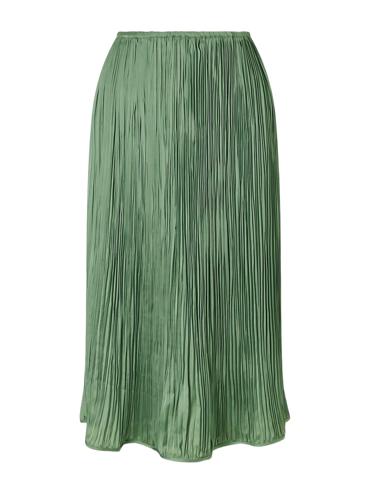 Aflalo Avelline Plissé-satin Midi Skirt
