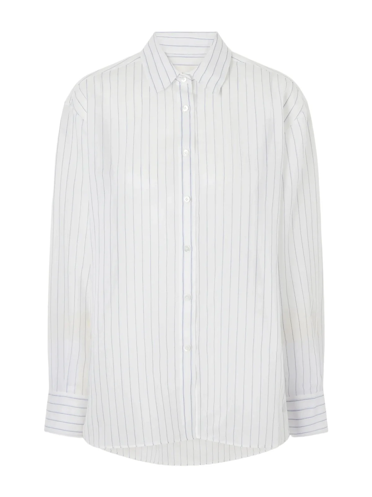 Aflalo Brein Striped Cotton And Silk-blend Voile Shirt