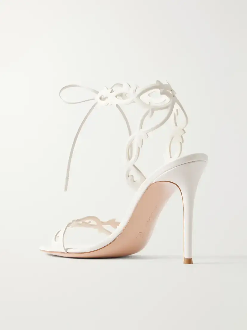 Gianvito Rossi Eden 95 Laser-cut Leather Sandals | Thumbnail 3 Gianvito Rossi Eden 95 Laser-cut Leather Sandals | Thumbnail 3