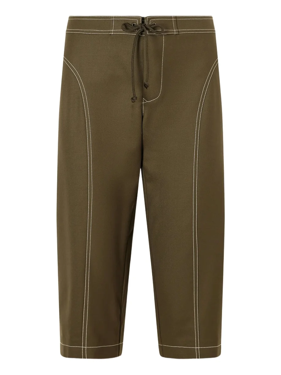 Aflalo Zuri Wool-twill Slim-fit Capri Pants