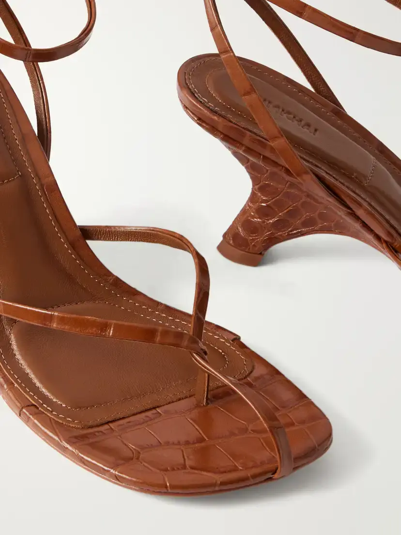 Simkhai Kelsey Croc-effect Leather Sandals | Thumbnail 5 Simkhai Kelsey Croc-effect Leather Sandals | Thumbnail 5