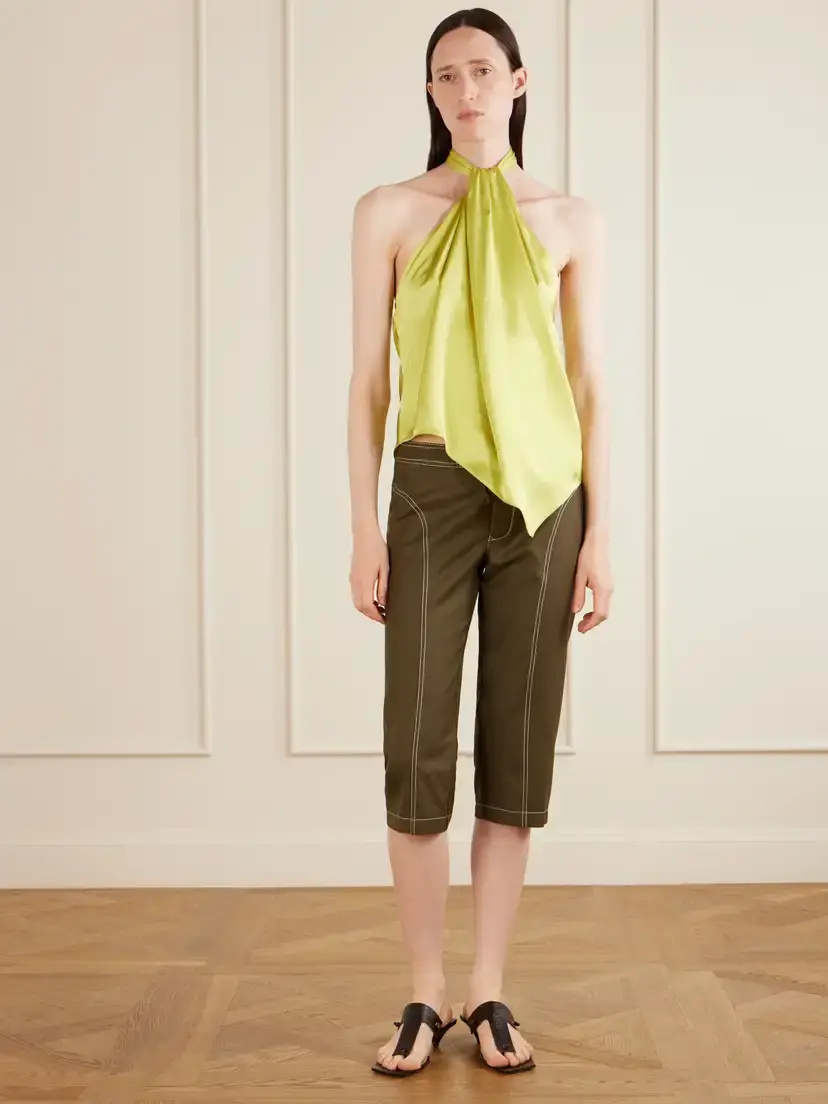 Aflalo Safira Silk-satin Halterneck Top | Thumbnail 2 Aflalo Safira Silk-satin Halterneck Top | Thumbnail 2