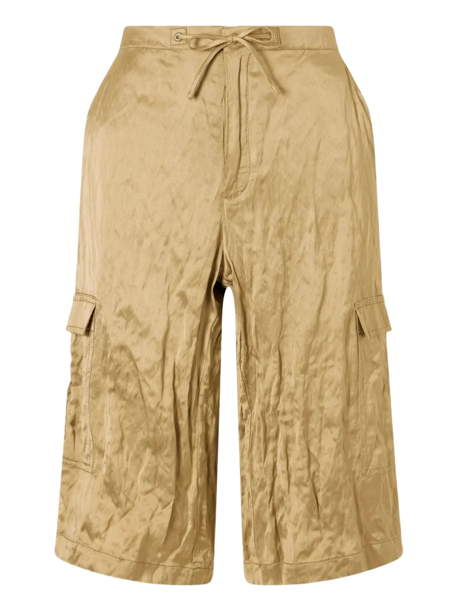 Aflalo Bromer Crinkled-satin Straight-leg Shorts