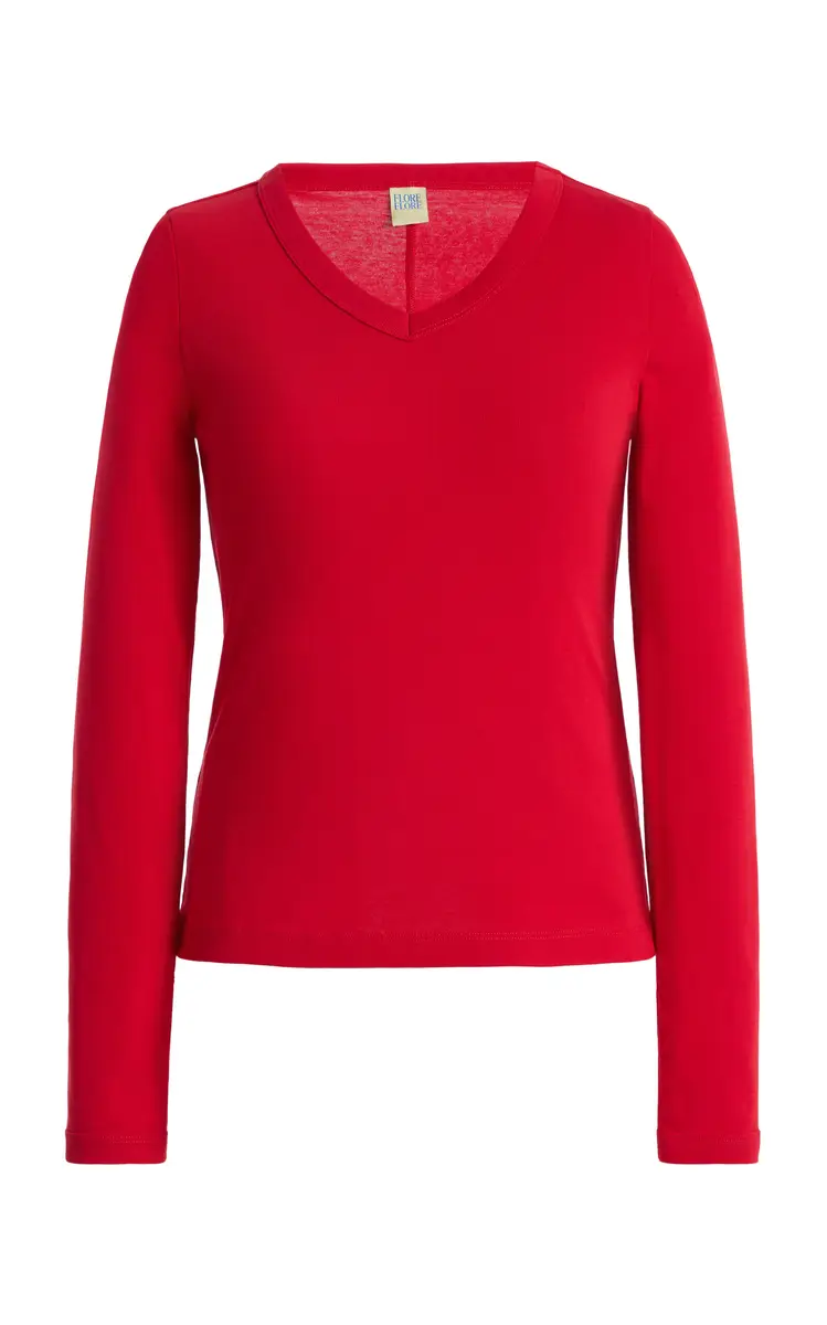 FLORE FLORE Jill Cotton T-Shirt | Image 1 FLORE FLORE Jill Cotton T-Shirt | Image 1