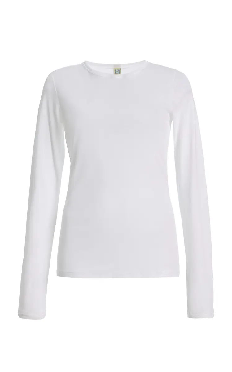 FLORE FLORE Olivia Long-Sleeved Cotton Top | Image 1 FLORE FLORE Olivia Long-Sleeved Cotton Top | Image 1