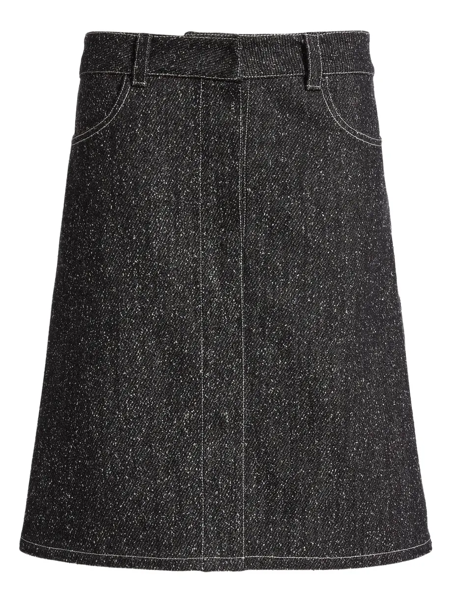 Courrèges Denim Tweed Pencil Skirt