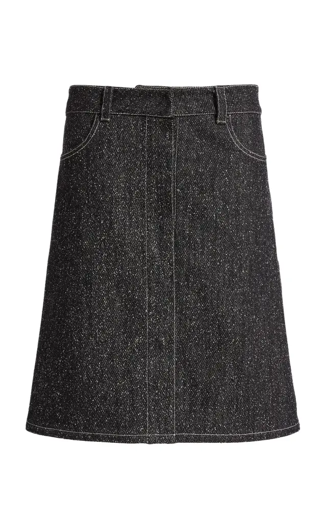 Courrèges Denim Tweed Pencil Skirt