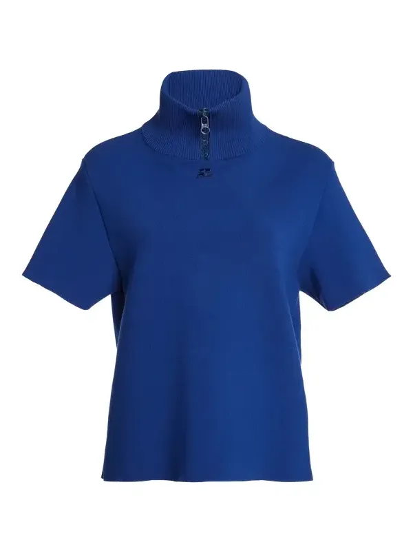 Courrèges Milano Zipped Knit Top