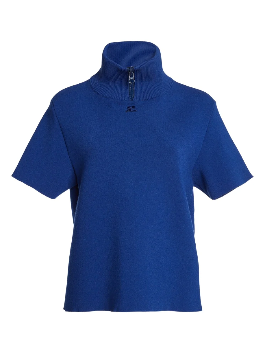 Courrèges Milano Zipped Knit Top