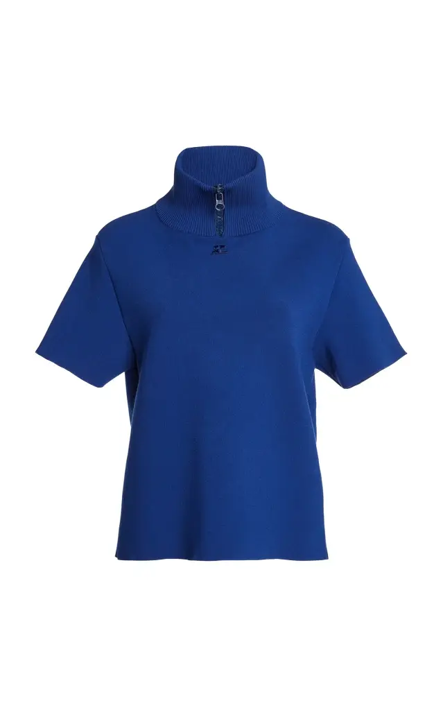 Courrèges Milano Zipped Knit Top