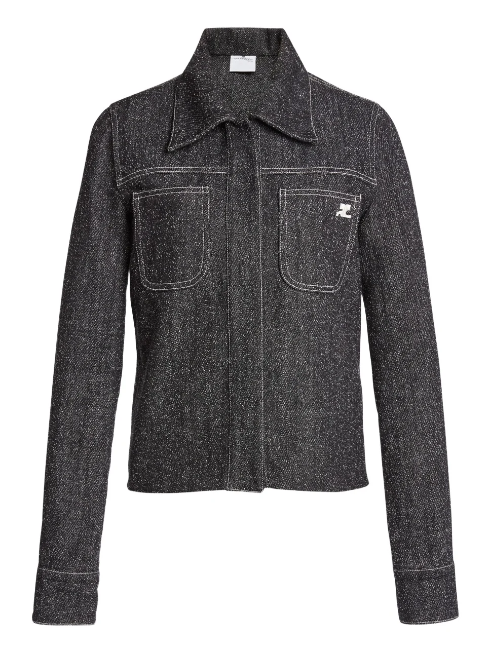 Courrèges Denim Tweed Overshirt