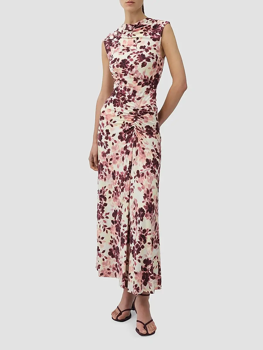 Simkhai Women's Acacia Floral Jersey Midi Dress | Thumbnail 2