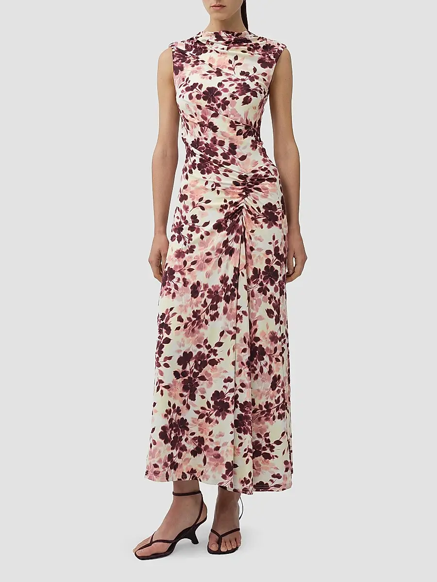 Simkhai Women's Acacia Floral Jersey Midi Dress | Thumbnail 4