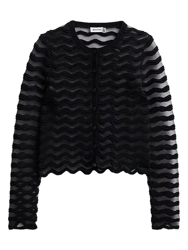 Women's Maxime Sheer Chevron Cardigan Women's Maxime Sheer Chevron Cardigan