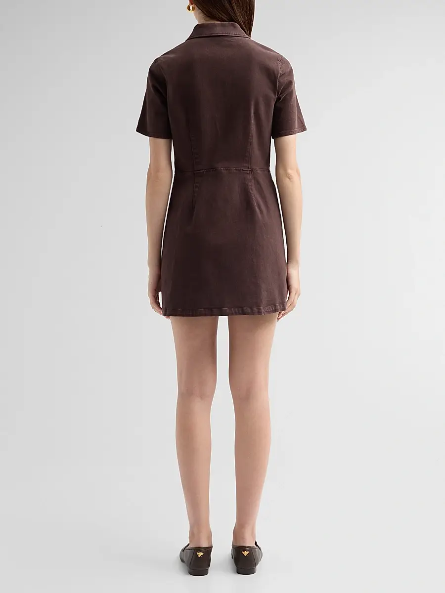 PAIGE Women's Clementine Denim Mini Dress | Thumbnail 3 PAIGE Women's Clementine Denim Mini Dress | Thumbnail 3