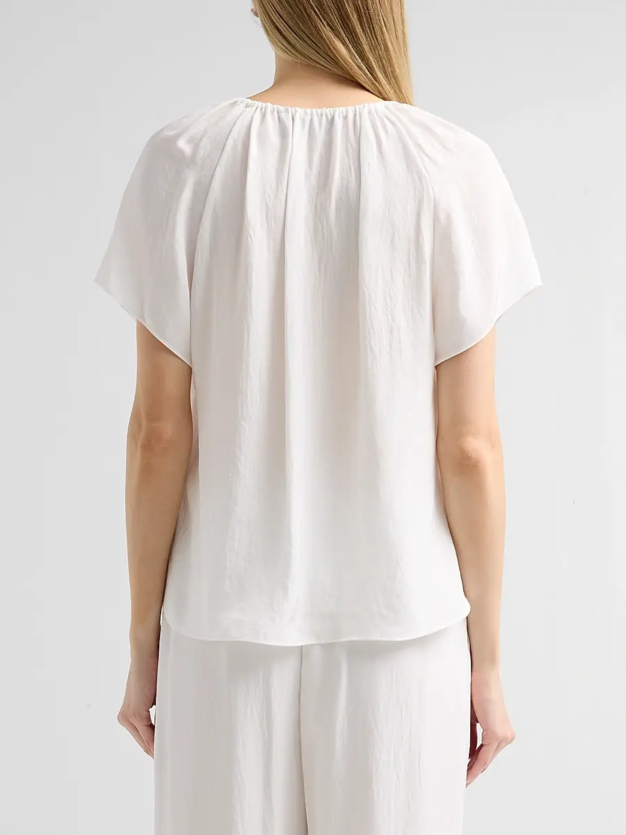 Theory Women's Draped Front-Tie Blouse | Thumbnail 3 Theory Women's Draped Front-Tie Blouse | Thumbnail 3