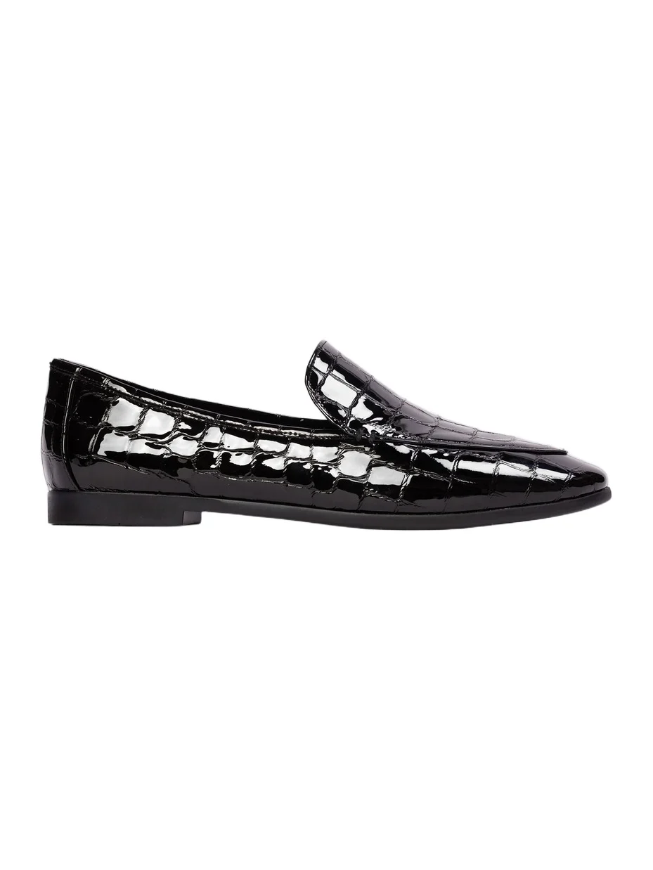 Black Suede Studio Women's Allie Croc Loafers