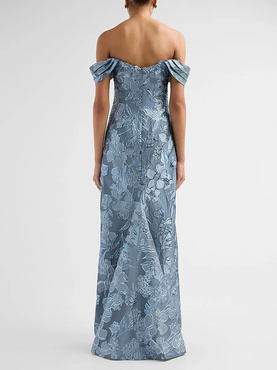 Rene Ruiz Collection Women's Floral Fil Coupe Off-The-Shoulder Gown | Thumbnail 3