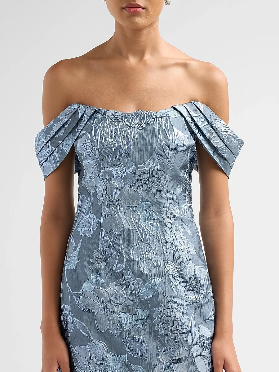 Rene Ruiz Collection Women's Floral Fil Coupe Off-The-Shoulder Gown | Thumbnail 5