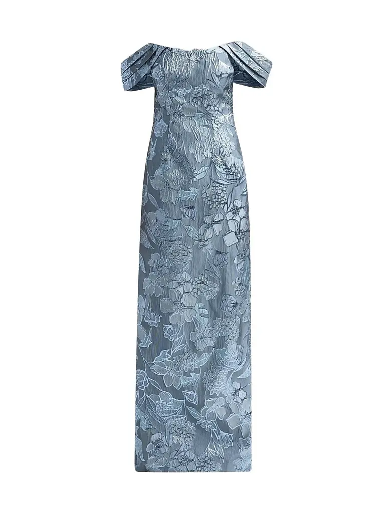 Women's Floral Fil Coupe Off-The-Shoulder Gown Women's Floral Fil Coupe Off-The-Shoulder Gown
