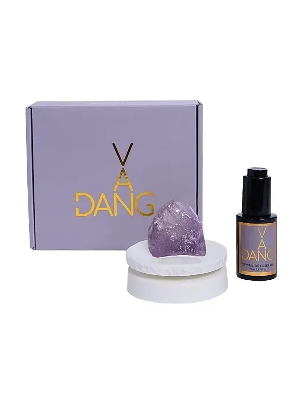 Van Dang Fragrances Buddhapada Diffuser Oil & Amethyst Crystal Meditation Set