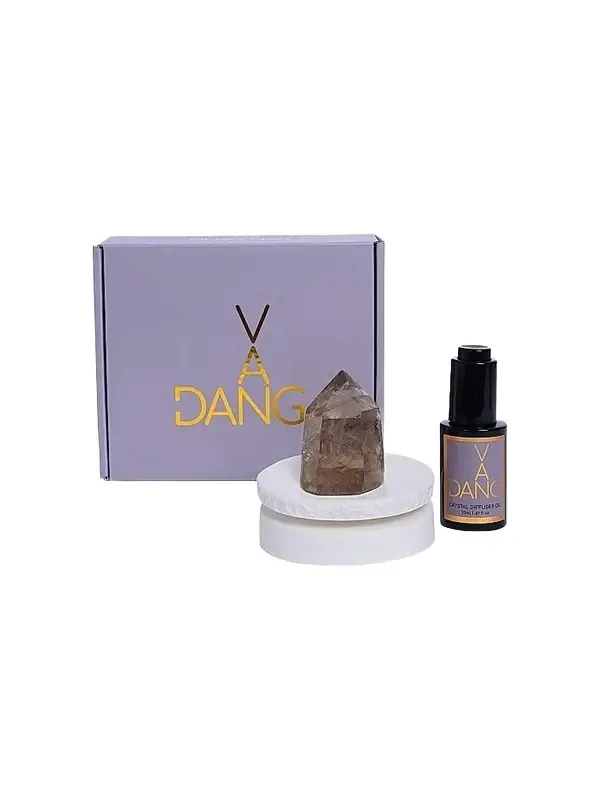 Van Dang Fragrances Acid Washed Dream Diffuser Oil & Smoky Quartz Crystal Meditation Set