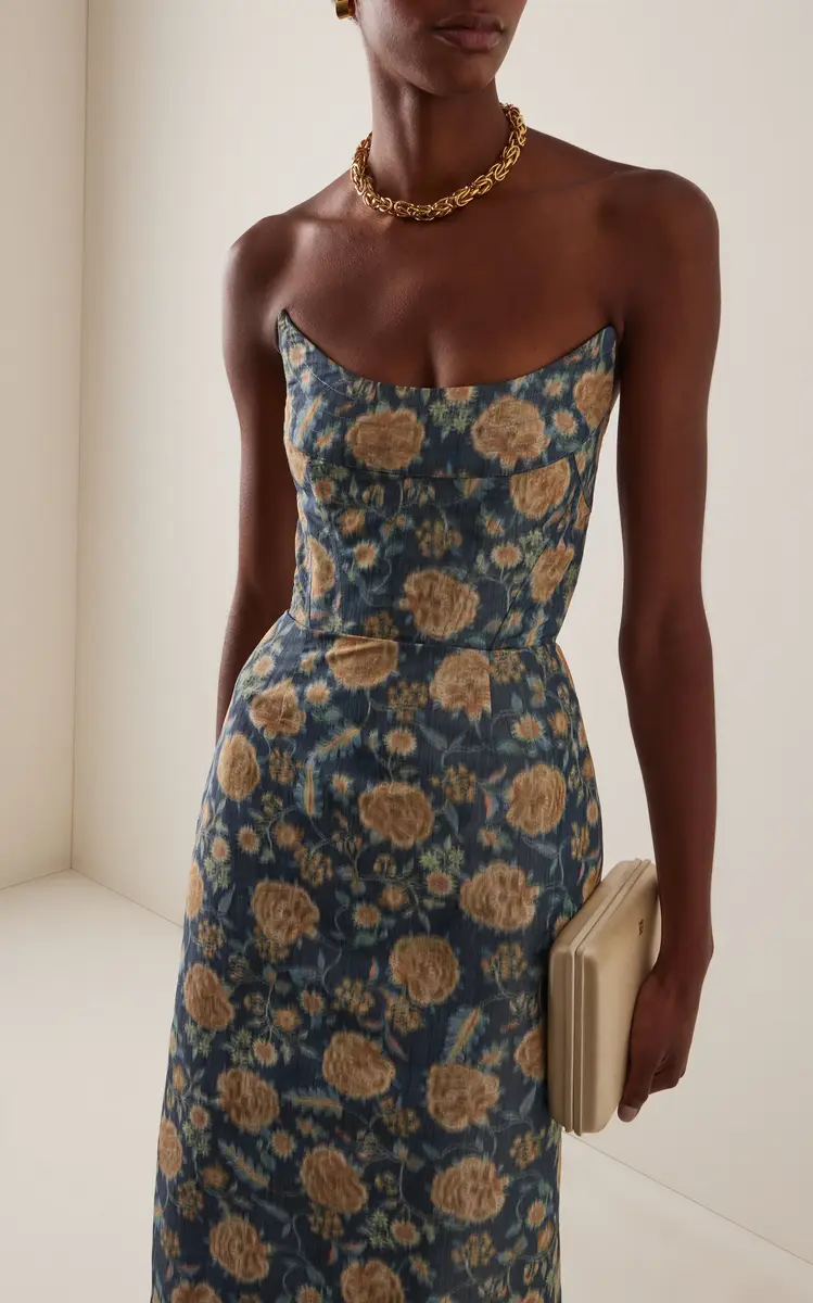 Markarian Cypress Dusk Marigold Ikat Midi Dress | Thumbnail 4 Markarian Cypress Dusk Marigold Ikat Midi Dress | Thumbnail 4