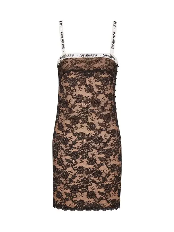 SAINT LAURENT lace slip dress SAINT LAURENT lace slip dress