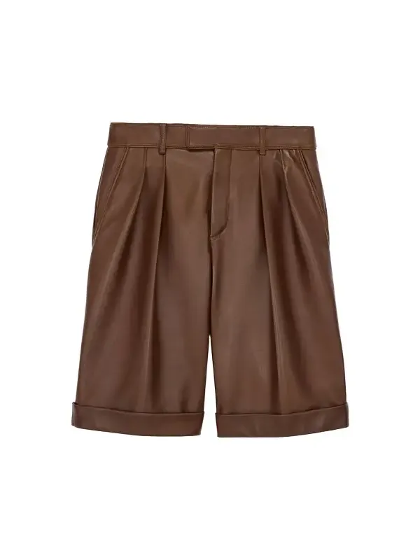 bermuda shorts in lambskin bermuda shorts in lambskin