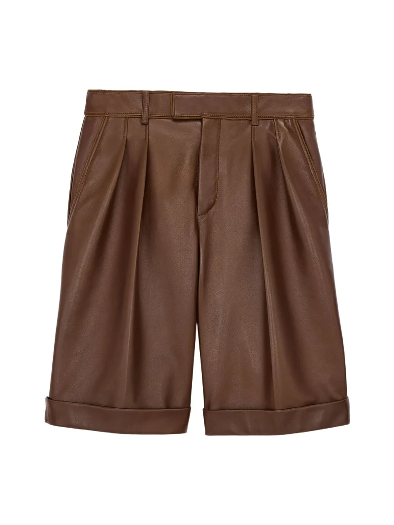 bermuda shorts in lambskin