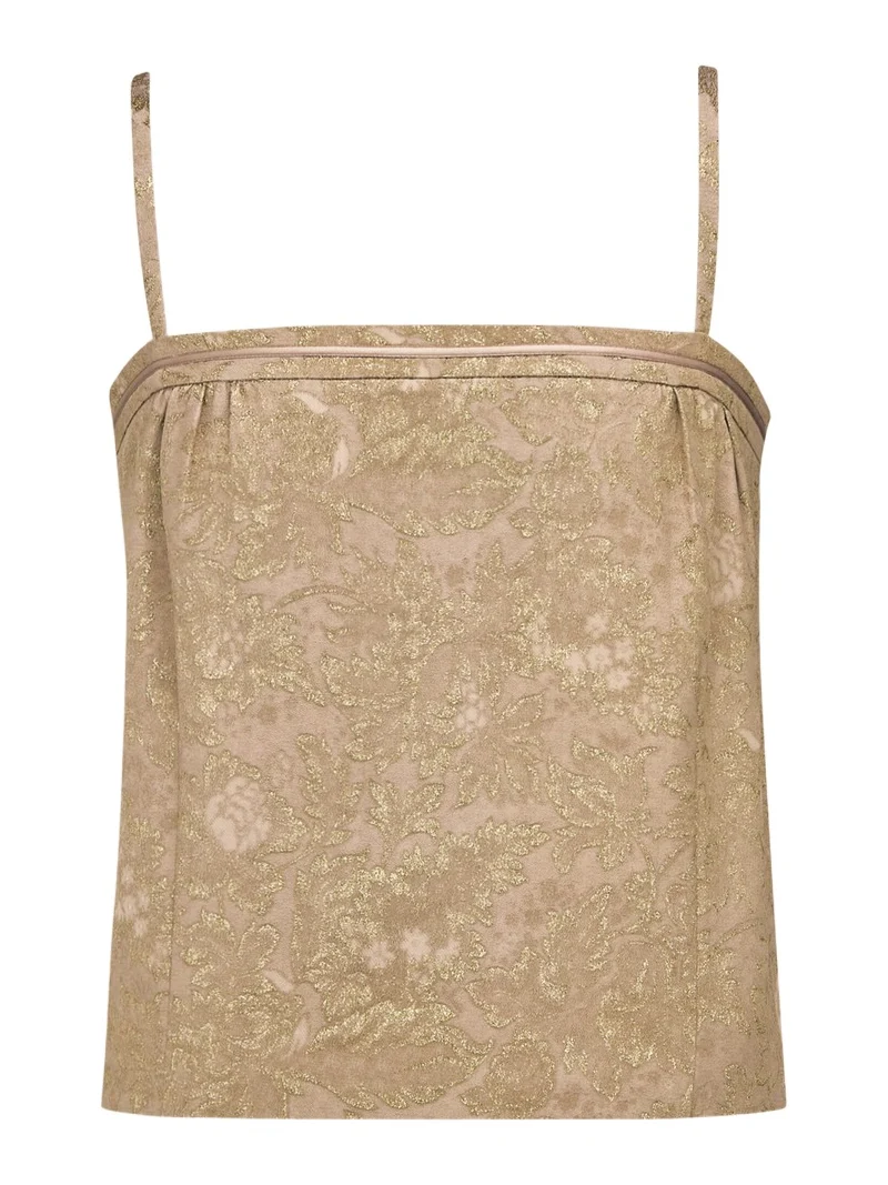 Yves Saint Laurent shift top in brocade