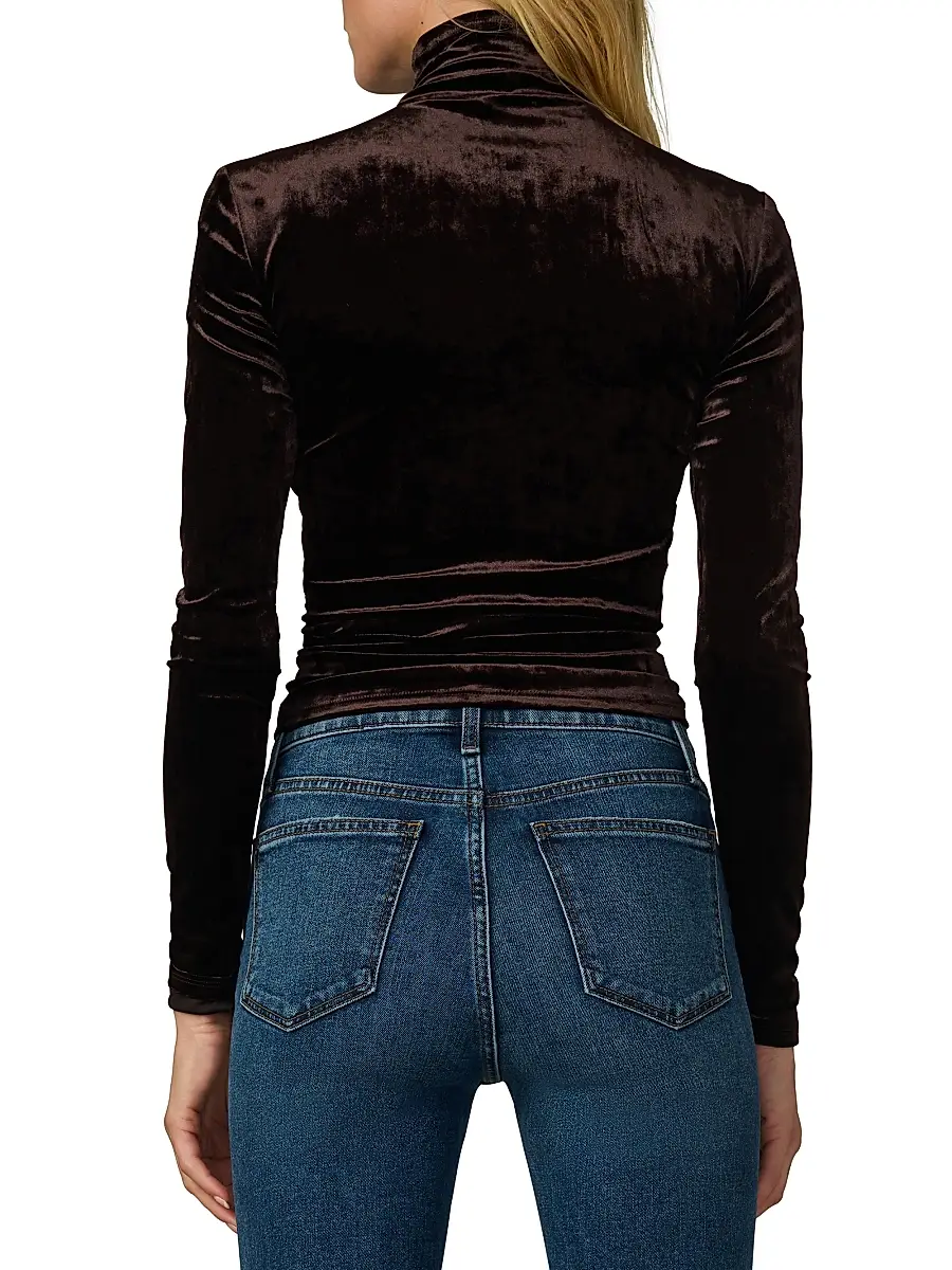 Joe's Jeans Women's The Tony Turtleneck Velvet Long-Sleeve Top | Thumbnail 5 Joe's Jeans Women's The Tony Turtleneck Velvet Long-Sleeve Top | Thumbnail 5