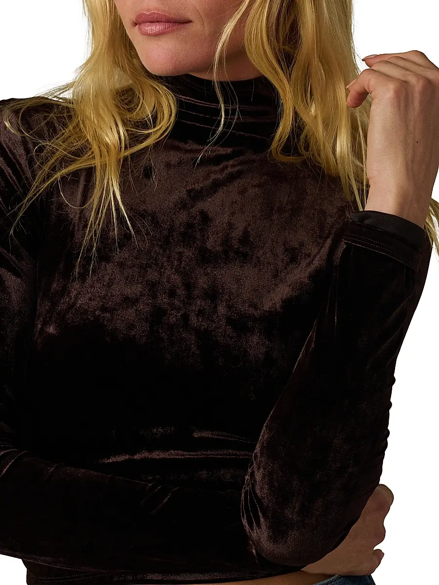 Joe's Jeans Women's The Tony Turtleneck Velvet Long-Sleeve Top | Thumbnail 6 Joe's Jeans Women's The Tony Turtleneck Velvet Long-Sleeve Top | Thumbnail 6