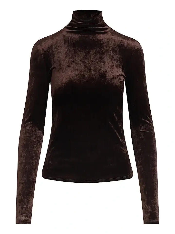 Women's The Tony Turtleneck Velvet Long-Sleeve Top Women's The Tony Turtleneck Velvet Long-Sleeve Top