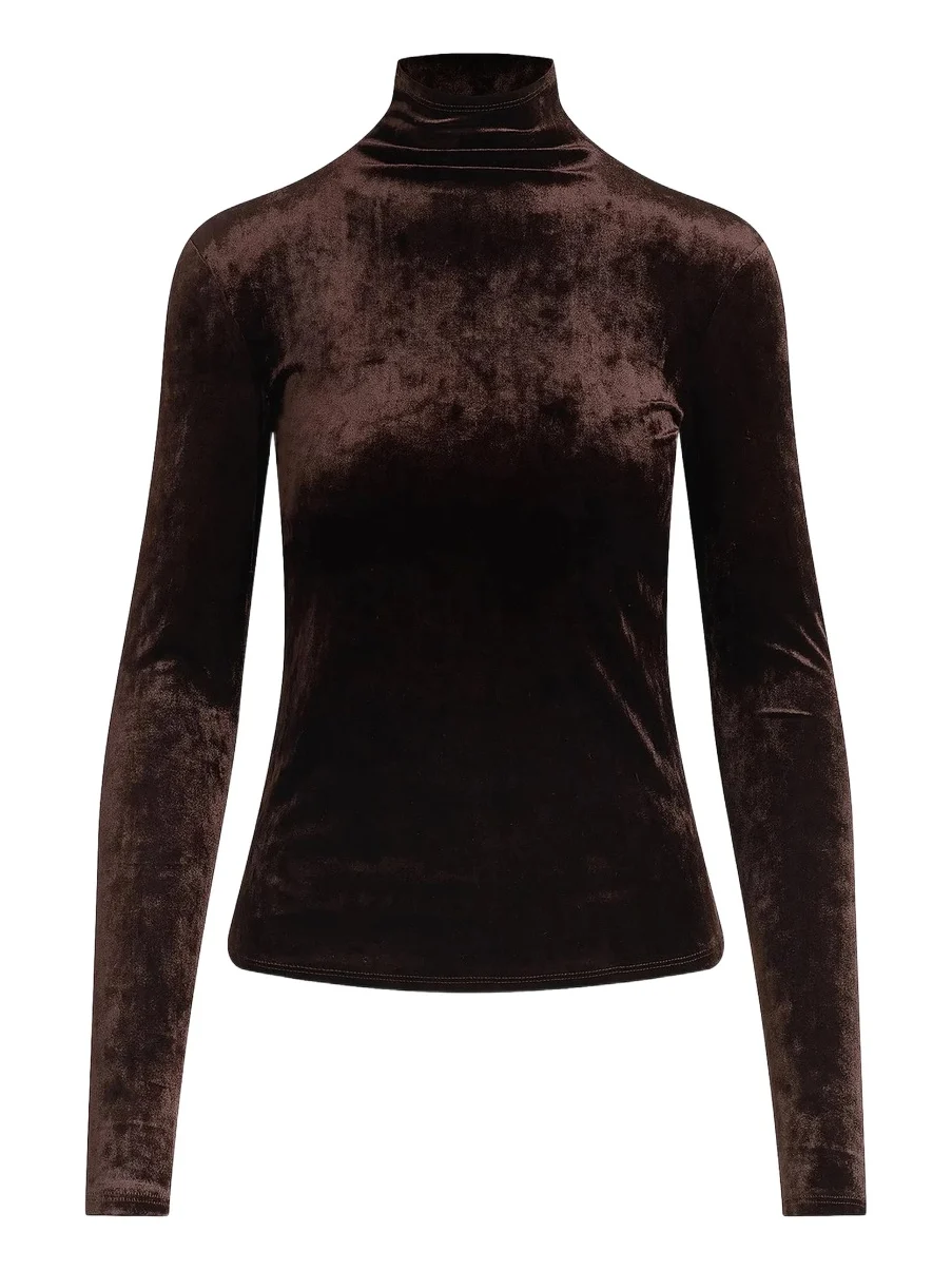 Women's The Tony Turtleneck Velvet Long-Sleeve Top Women's The Tony Turtleneck Velvet Long-Sleeve Top